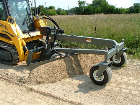 grading with skid steer bucket|skid steer laser grader attachment.